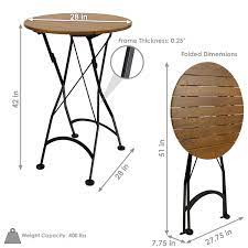 The width attribute specifies the width of a table or the width of a table cell. Bar Height Folding European Chestnut Wood Round Table 28 Inch Round Overstock 31953633