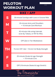How To Combine Peloton With Other Workouts Sample Workout Plans The Fitnessista In 2020 Weekly Workout Plans Workout Plan Biking Workout