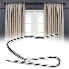 The weight of your window treatments will also determine the type of curtain rod you'll need. Homeholiday 60pcs Metal Curtain Hooks S Shaped Home Living Room Bedroom Window Door Curtain Drape Hooks Walmart Canada