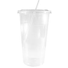 16 Oz. Clear Disposable Plastic Cups With Dome Lids & Straws - 24 Ct. |  Oriental Trading