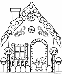 Print out these free coloring pages to entertain your kids. Printable Gingerbread House Coloring Pages For Kids