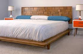 15 Diy Wood Headboards That Even The Beginner Can Build Mid Century Modern Diy Headboard From Diy Can Modern Bed Frame Diy Platform Bed Mid Century Modern Bed