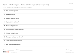2 each question in this paper is followed by three or four possible. Standard English Question Sheets Year 4 Spag Teaching Resources