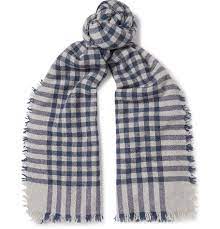 Buy men's 100% cashmere scarves and get the best deals at the lowest prices on ebay! Begg Co Beaufort Fringed Checked Wool And Cashmere Blend Scarf Beggco Mens Designer Scarves Scarf Cashmere