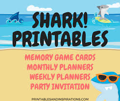 Download free printable baby shark pinkfong birthday invitation template updated. Shark Printables Free Planners Game Cards And Invitation Printables And Inspirations