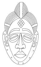 There are tons of great resources for free printable color pages online. African Masks Clip Art Punu Mask Africa Art African Art African Art Projects