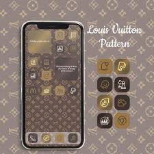 Louis Vuitton Pattern Digital Aesthetic App Icons For Ios 14 And Brown Social Media Widget Icon For Iphone Ios14 Gli Louis Vuitton Pattern Pattern App App Icon