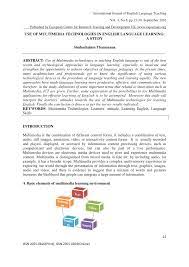 Sore ini 13 juni seremonial penerimaan penghargaan tersebut akan dilakukan di gedung bppt jakarta. Pdf Use Of Multimedia Technologies In English Language Learning A Study
