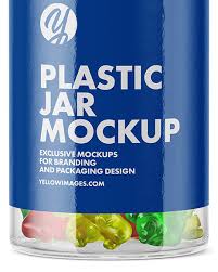 Download Gummy Bears Plastic Jar Mockup In Jar Mockups On Yellow Images Object Mockups PSD Mockup Templates