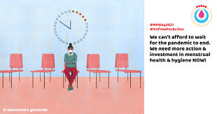 The theme of menstrual hygiene day 2021 is 'action and investment in menstrual hygiene and health'. Vojly 3yda2xvm