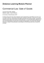 (1) this act may be cited as the sale of goods act 1957. Commercial Law Sale Of Goods University Of Wolverhampton