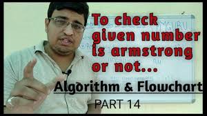 Algorithm To Check Given Number Is Armstrong Or Not Algorithm Flowchart Part 14