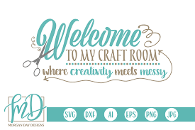 I am planning to do a video tour of my craft room over thanksgiving so you ladies can get a real visual tour of the layout. Welcome To My Craft Room Svg By Morgan Day Designs Thehungryjpeg Com