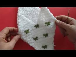 Puf Cicekli Baklava Dilimi Lif Yapimi Sesli Detayli Anlatim Youtube Christmas Stockings Arm Warmers Crochet