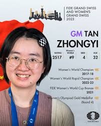 Tan Zhongyi is the fourth seed at the upcoming FIDE Women's Grand Swiss!🔥  #FIDEGrandSwiss 🏆Tan is the reigning Women's World Rapid Champion. She was  Women's World Champion from 2017-18 & won Bronze