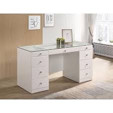 Crown Mark Vanity Tables And Sets Avery B4850wh 91 White Vanity Table From Royal Furniture
