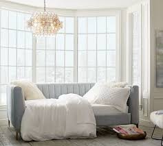 Pottery barn bedding paisley pink blue floral standard pillow sham set (2) #potterybarn #cottage. Luna Fabric Twin Sleeper Sofa With Memory Foam Mattress Pottery Barn In 2020 Daybed Design Upholstered Daybed Daybed With Storage