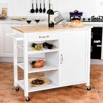 Increase your kitchen storage and counter space with the basicwise large wooden kitchen island trolley with heavy duty rolling casters. Wine Storage Kitchen Islands Carts Racks You Ll Love In 2021 Wayfair