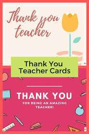 Thank you for watching my video! Thank You Teacher Note Cards Teacher Notes Elementary Teaching Resources Note Card Template