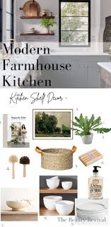 Quite modern open wall shelves. Modern Farmhouse Kitchen With Open Shelves The Beauty Revival