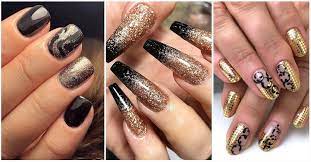 Touch device users, explore by touch or with swipe gestures. Updated 64 Elegant Gold And Black Nails Nov 2020