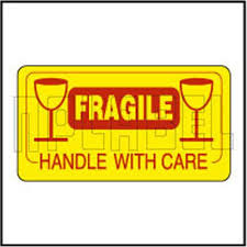 Ensure that the sides of the objects being packed are at least 1 (2.5cm) away from the edge of the box. Handle With Care Stickers 940562 Fragile Handle With Care Sticker Labels Manufacturer From Ahmedabad