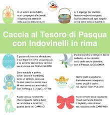 Ormai tra le attività di team building la caccia al tesoro è un must! Caccia Al Tesoro Di Pasqua Con Indovinelli In Rima Filastrocche It