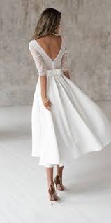 24 Gorgeous Tea Length Wedding Dresses Civil Wedding Dresses Tea Length Wedding Dress Short Wedding Dress