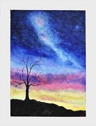 Image Result For Easy Watercolor Painting For Beginners Watercolor Paintings Easy Watercolor Sunset Easy Landscape Paintings