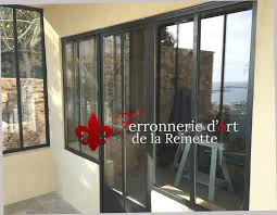 Large size of fenetre verriere exterieure loft affordable love la baie vitree faon verriere la couleur et le style ds meubles de cuisine with baie vitre style industriel. Ensemble Porte Et Baie Vitree Style Atelier Artiste Hyeres 83 Ferronnerie D Art La Reinette