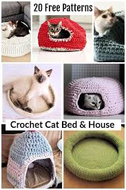 Crochet animals crochet yarn free crochet diy crochet cat bed cat cave crochet pattern knitting projects. 20 Free Crochet Cat Bed House Patterns Diy Crafts