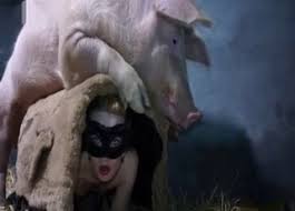 Ho gets a bbc internal cumshot. Huge Pig Fucked Slender Chick At The Farm