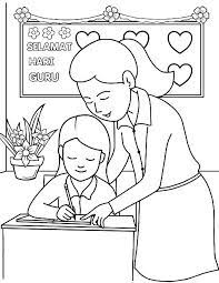 Dengan belajar mewarnai, kreativitas dan imajinasi siswa akan semakin berkembang. Contoh Gambar Mewarnai Gambar Guru Sedang Mengajar Kataucap