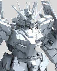 Rx0 Unicorn Gundam 3d Model Gundam Unicorn Gundam Unicorn