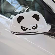 2pcs Lot Car Styling Cartoon Panda Car Decal Sticker Rear View Mirror Car Accessories Reflective Stickers China Mainland Panda S Auto S