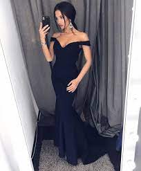 Elegant Off The Shoulder Mermaid Navy Blue Long Bridesmaid Dresses Prom Dresses Elegant Bridesmaid Dresses Prom Dresses Long Long Navy Blue Bridesmaid Dresses