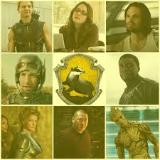 Mcu Characters Hufflepuff Hawkeye Darcey Bucky Winter Soldier Ant Man Black Panther Frigga Wong Groot Marvel Funny Disney Hogwarts Marvel Characters