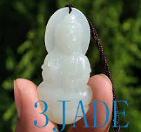 Natural White Hetian Nephrite Jade Kwan Yin / Guanyin Pendant, W/  Certificate -G020302