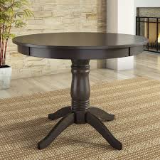 Lexington 42 Round Wood Pedestal Base Dining Table Black Walmart Com In 2020 Dining Table Round Dining Table Round Dining