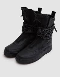 Black Air Force 1 High On Feet Nike Sf Air Force 1 Hi Boot In Black Black Dark Grey Boots Nike Air Force Ones Heart Shoes