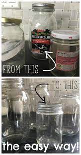 How To Remove Labels From Glass Jars Glass Jars Cleaning Hacks How To Remove Glue