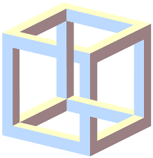 The Impossible Cube Or Irrational Cube Is An Impossible Object Invented By M C Escher For B Optical Illusions Amazing Optical Illusions Cool Optical Illusions