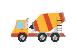 Concrete Mixer Truck Flat Vector Cement Mixer Truck Mixer Truck Concrete Mixers