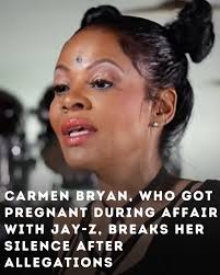 Carmen Bryan fell pregnant with Jay-Z's baby during a nine-year affair.