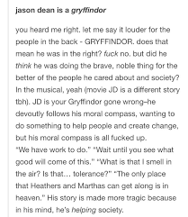 Veronica And Jd S Hogwarts Houses Part 3 4 I Am Totally For This Interpretation Man Yesterday I Saw A Post Heathers The Musical Heathers Movie Musicals
