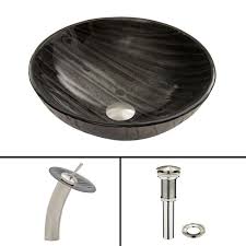 Get great deals on vigo home plumbing & fixtures. Vigo Playa Glass Vessel Bathroom Sink And Olus Wall Mount Faucet With Pop Up Antique Rubbed Bronze Tools Home Improvement Kitchen Bath Fixtures Stanoc Com