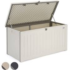 Christow Waterproof Garden Storage Box 190l Black Grey In 2020 Waterproof Garden Storage Garden Storage Storage