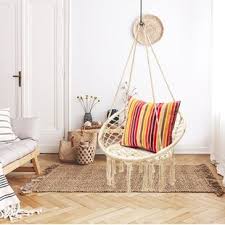 Hang your chairs from the double 2x4 blocking. Hanging Ceiling Chairs Wayfair