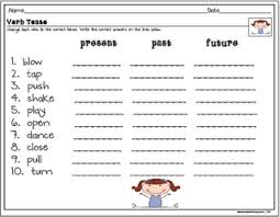 Verbs And Verb Tense Nouns And Verbs Verb Worksheets Verb Tenses