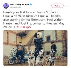 Make the character remotely likable and sympathetic. Cruella First Look Emma Stone Goes All Punk Rock As Cruella De Vil